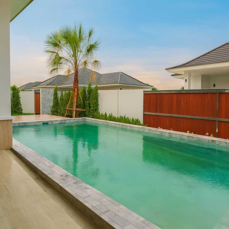 Modern Hua Hin Villa with Stunning Pool Area