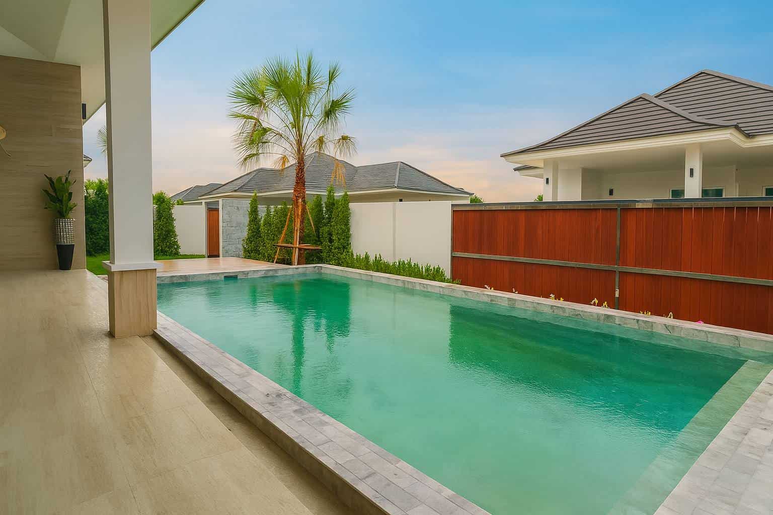 Modern Hua Hin Villa with Stunning Pool Area