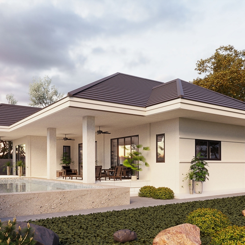 Stylish Villa Terrace For Outdoor Relaxation