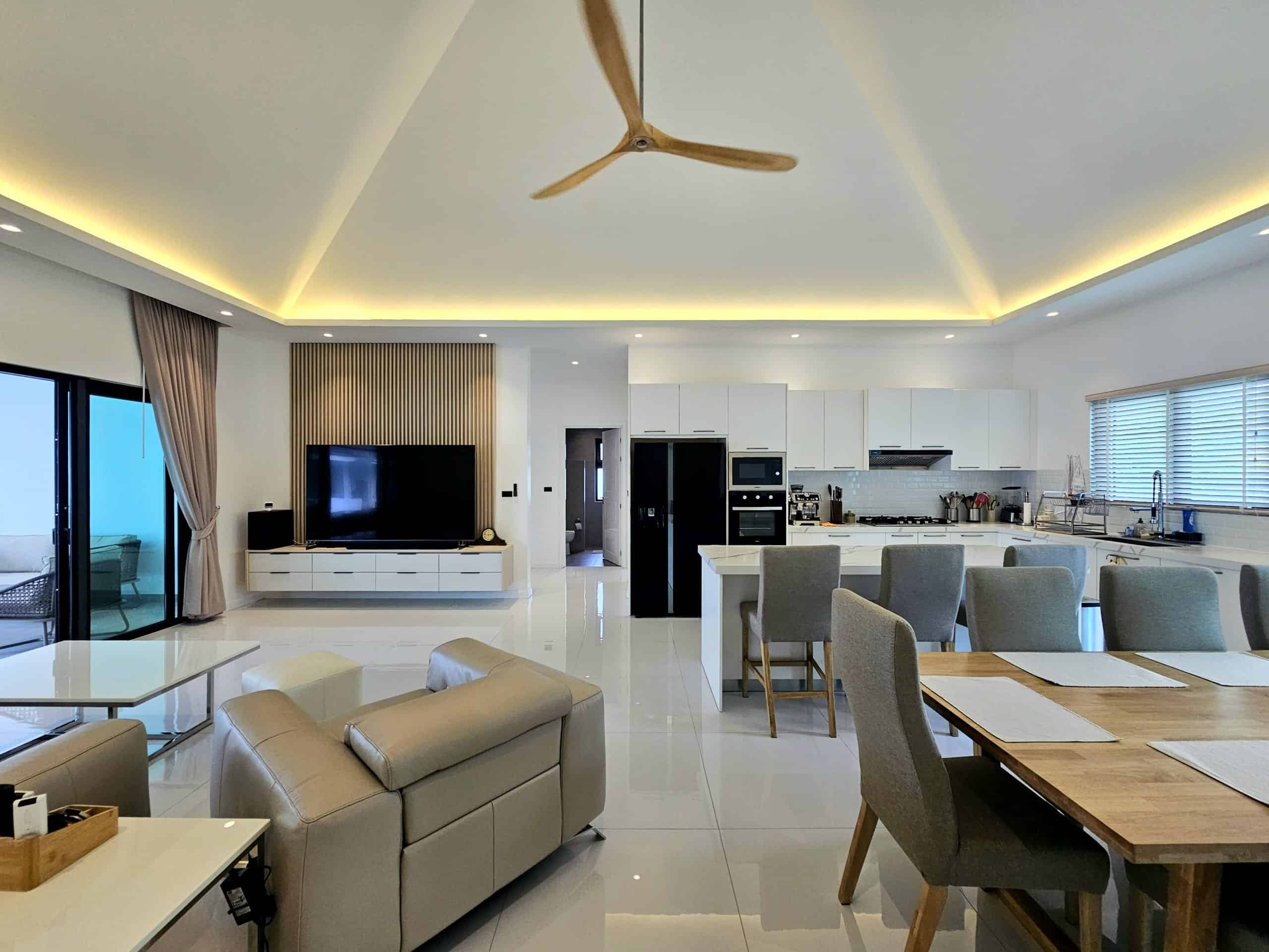 Airy Hua Hin Villa Expansive Pool Terrace Upscale Hua Hin Villa with Outdoor Terrace